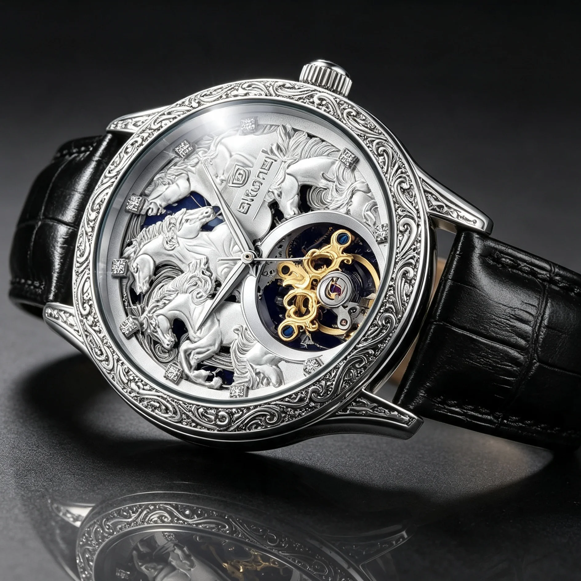 Luxury Watch Engraving - Men's Year of the Horse Mechanical