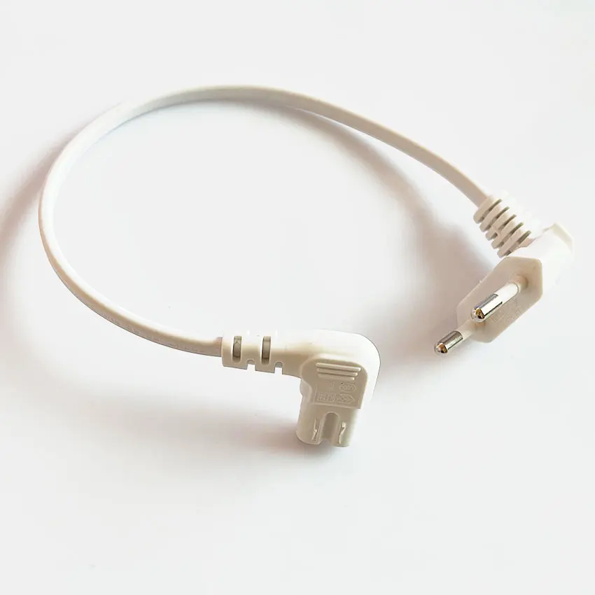 0.3M 90 Degree Schuko CEE7/16 Europe 2pin Male to Right Angled IEC 320 C7 Power Supply Cord Cable image 3