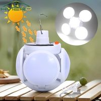 Solar Led Light Outdoor Garden Waterproof Hanging Chandelier Rechargeable Camping Power Outage Night Market Stall Lighting Lamp