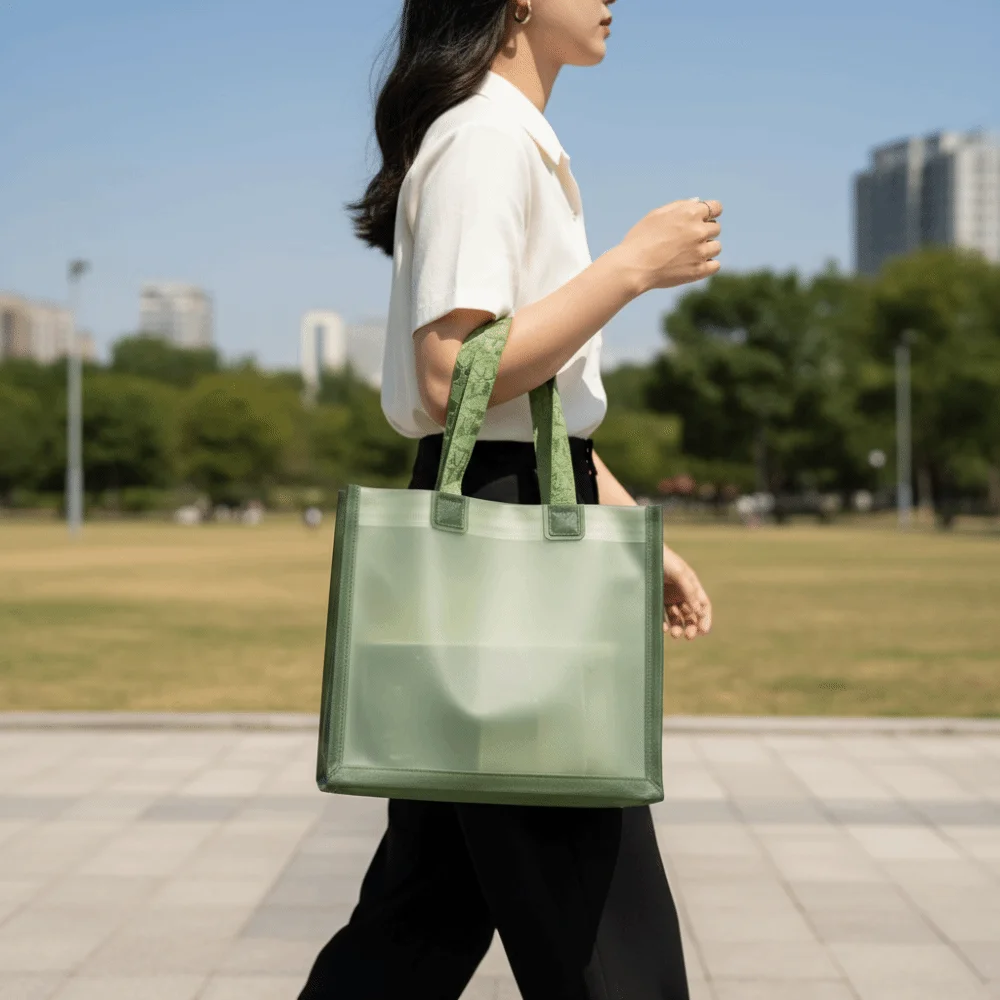 Bolsas de Mano Transparentes de PVC Resistentes al Agua para el Festival del Rociado de Agua, Bolsas Reutilizables de Plástico PVC para Tiendas de Ropa