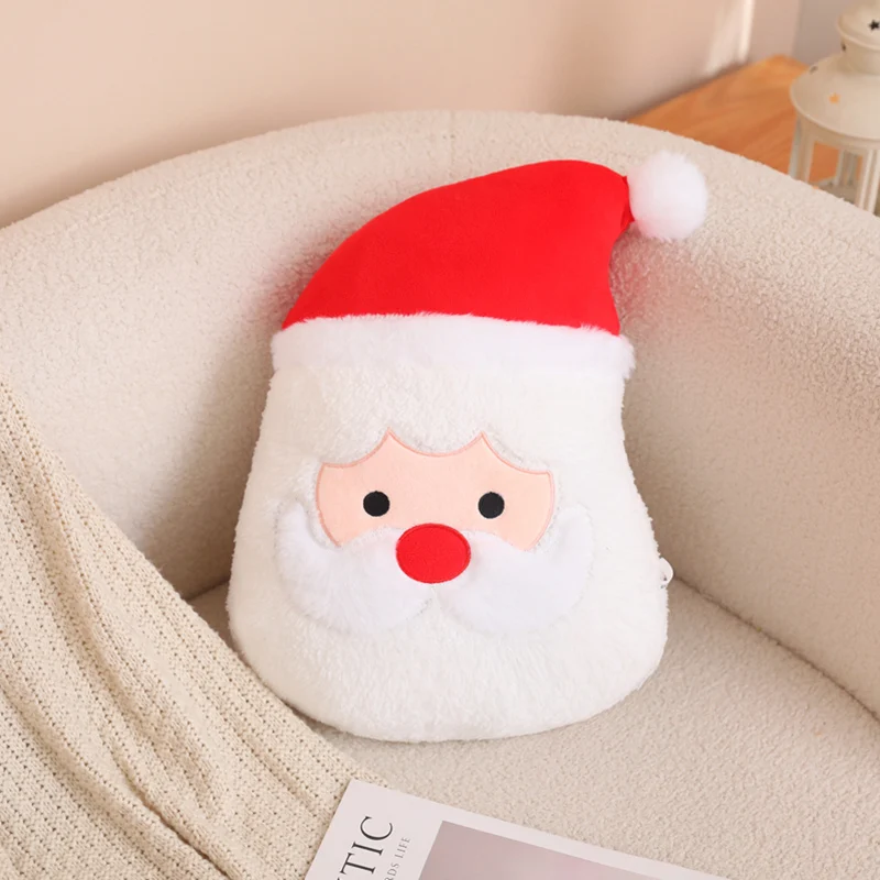 38cm Plush Pillow Lovely Stuffed Soft Santa Claus Elk Cartoon Creative Fluffy Huggable Doll Toys For Children Christmas Gift