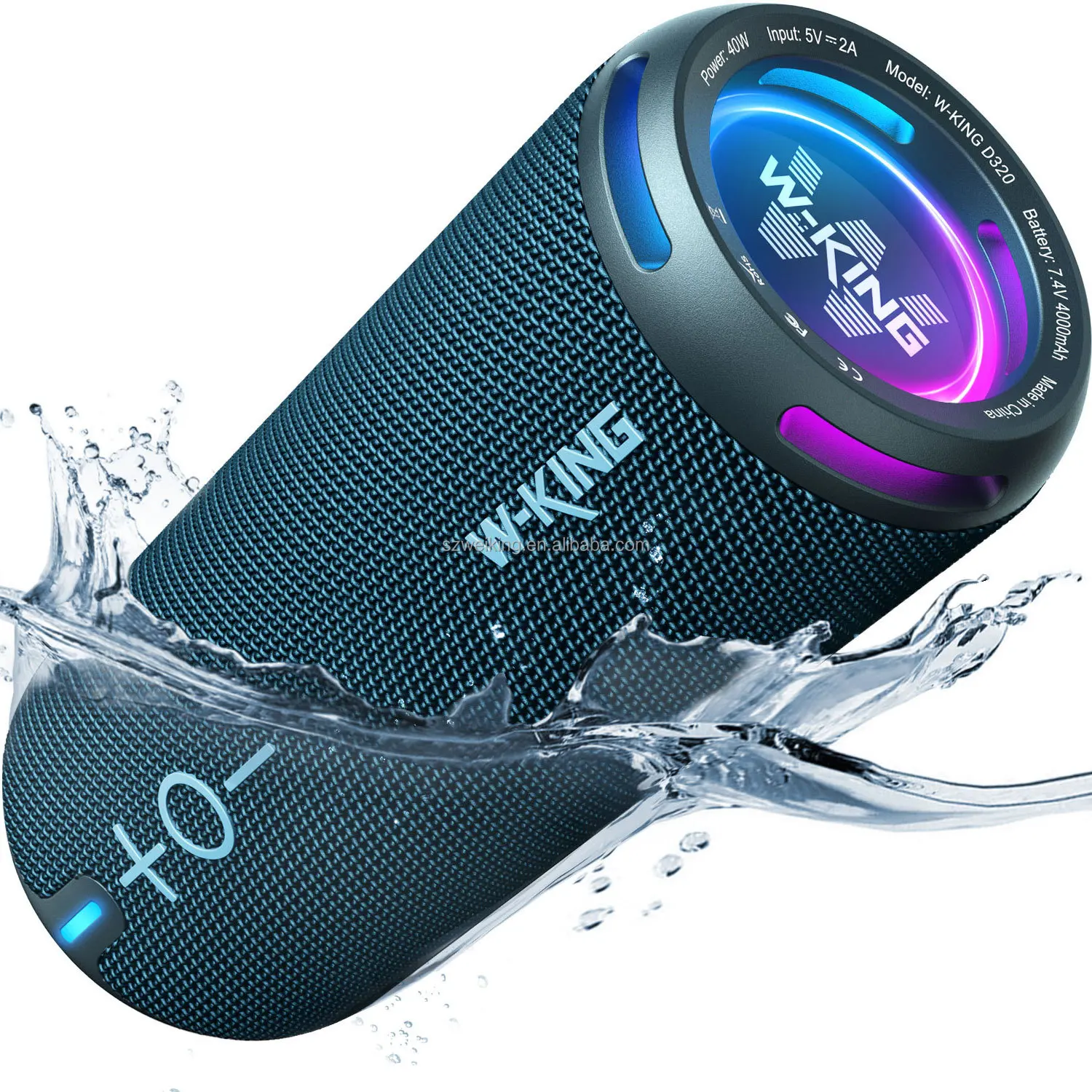

W-KING D320 New Outdoor Waterproof Portable Wireless BT 5.3 Pk Flip 6 Speaker Subwoofer Bass TF Mini Portable Speaker