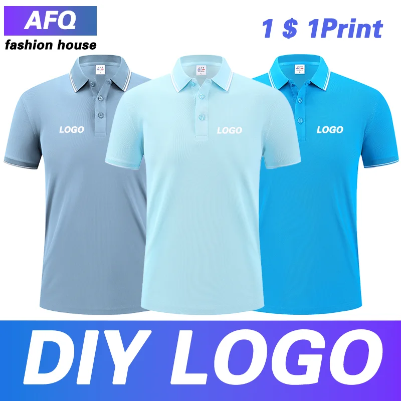 Summer overalls polo shirt custom T-shirt printed logo company advertising culture shirt lapel short sleeve overalls embroidery.