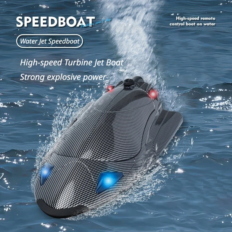 2.4g Carbon Fiber Rc Radio Electric Ship High Speed 25km/H Vortex Turbine Jet Remote Control Racing Boat Toy Gift For Kids Adult