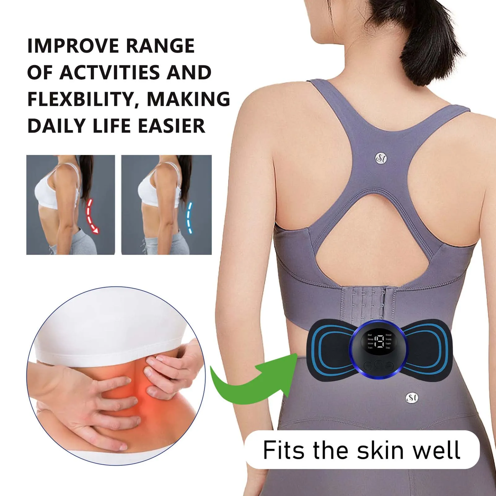 Lumbar Spine Care Instrument Portable Lumbar Cervical Back Muscle Pain Relief Tool for Back Lower Back Lumbar Pain Relief