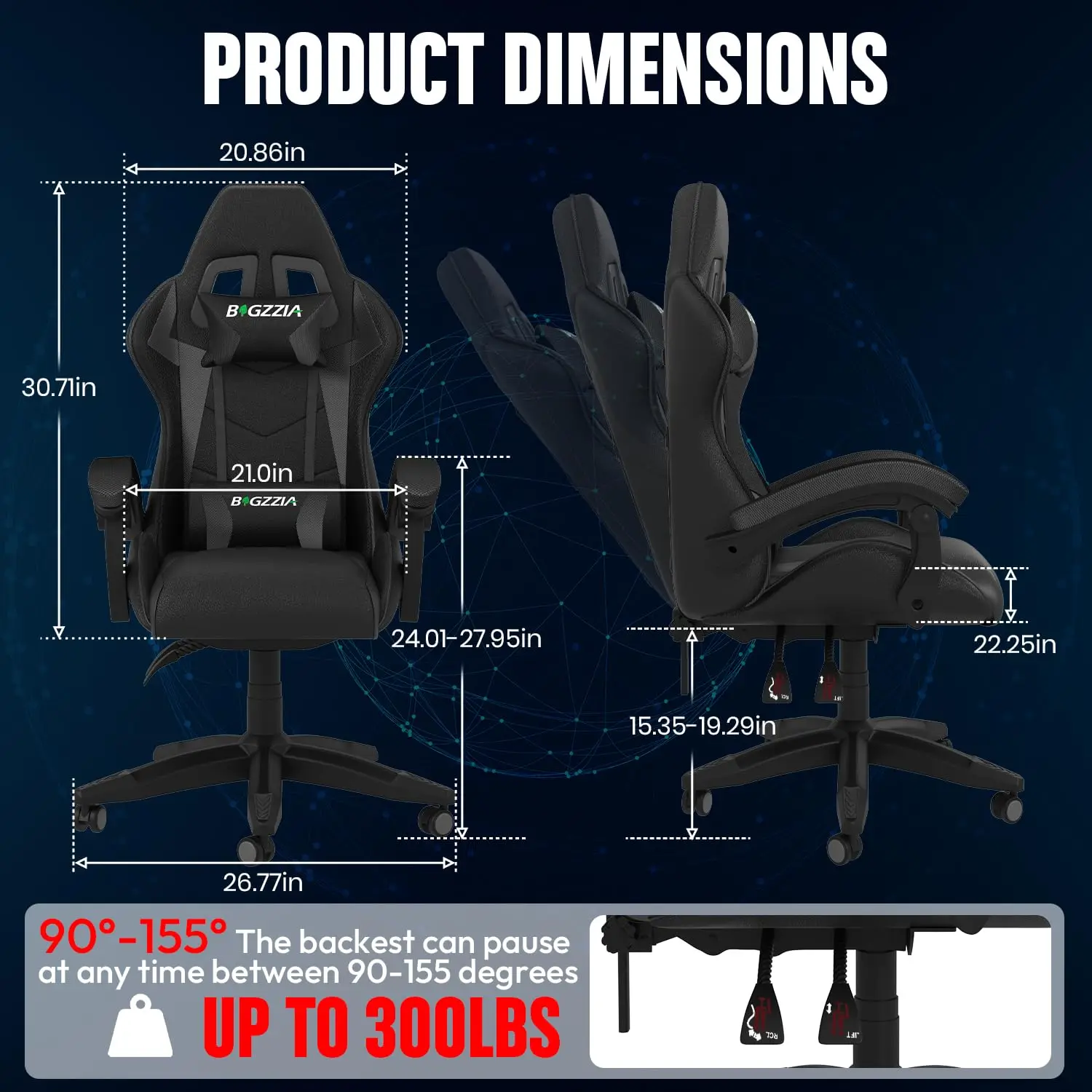 Gaming Chair with Heated Cushi - Gaming Chair Lumbar Pillow บทวิจารณ์และราคา