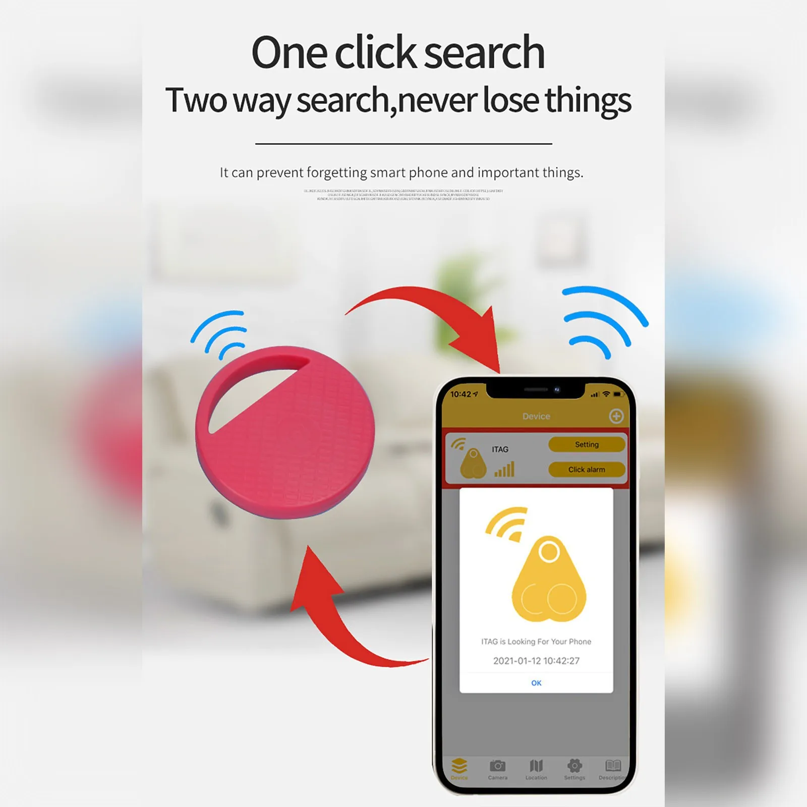 Tragbare Katze Hund Haustier Mini Tracking Locator Anti-Lost versteckte GPS-Tracking-Gerät für Kind Bluetooth 4,0 Mobile Key Finder-Gerät