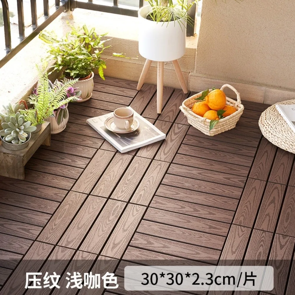 

Новая водонепроницаемая уличная напольная блокировка из твердой древесины, патио, террасывающаяся плитка, самостоятельная установка, деревянный WPC, ландшафтный дизайн пола