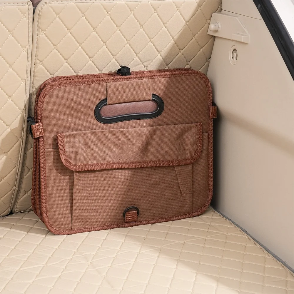 Organizador de porta-malas de carro, organizador de armazenamento de itens de interior de carro, portátil e dobrável, fácil de instalar, é um ótimo ajudante na sua vida