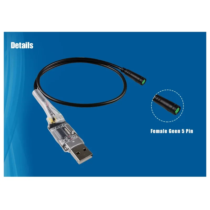 AA63 حار ل Bafang USB كابل برجمة Ebike ل 8Fun BBS BBSHD منتصف محرك المحرك كابل مبرمج 5PIN للدراجات الكهربائية