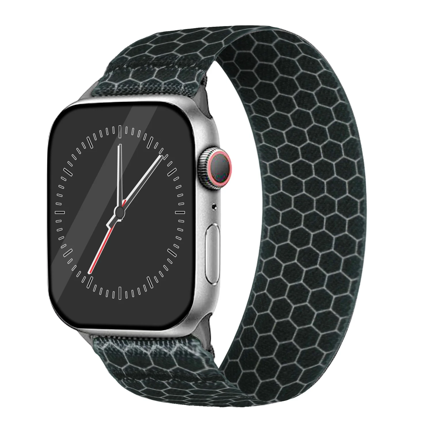 Correia de relógio de nylon solo de impressão, Apple Watch Series, 44mm, 45mm, 42mm, 40mm, 38mm, 41mm, Ultra 49mm, pulseira para iWatch