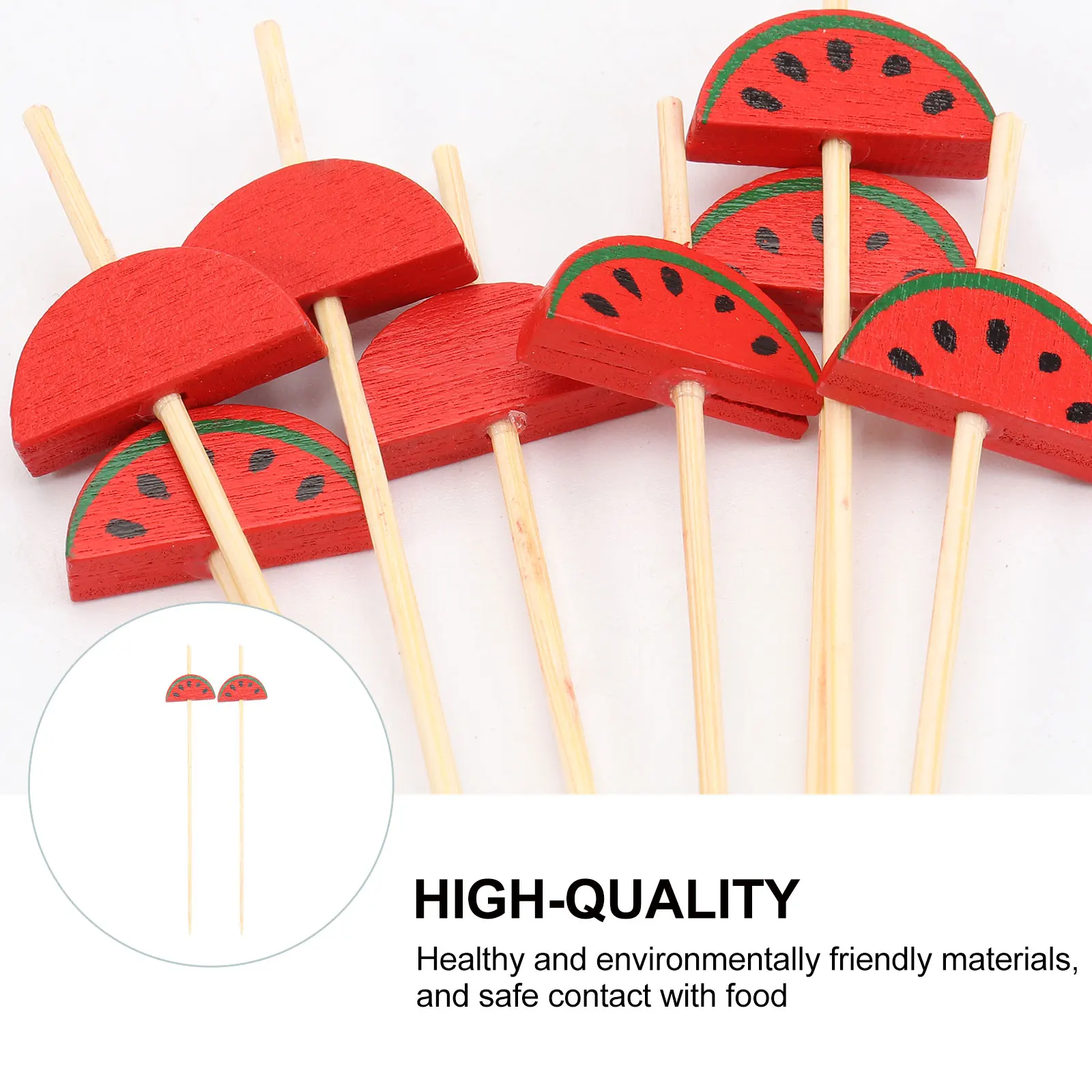 

100 PCS Cake Sticks Decoration Bamboo Skewers Rods Sandwich Fruit Picks