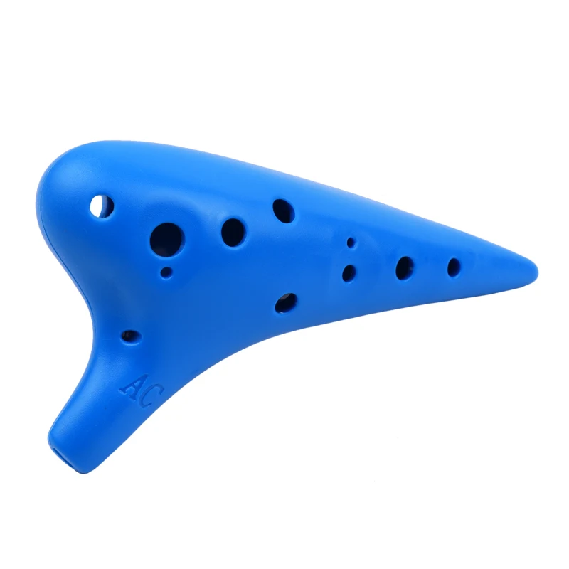 12 Holes Plastic Ocarina Flute Alto C Musical Instrument orff Instruments with Music Score for Music Lover and Beginner