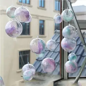 Transparente Kunststofffülle bauble, DIY -Ornament, leichter Acrylball, Hochzeitsfeier -Wohndekorationen, Kindergeschenk, Süßwarenschachtel, 10pcs 8 Hauptverkaufs -Acrylkugel - №3