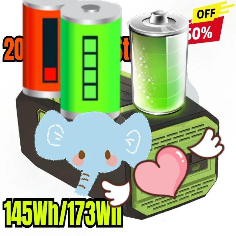 

145Wh/173Wh 200W Portable Power Station 220V/110V Solar Generator Outdoor Emergency Mobile Power Bank For Camping Power LED
