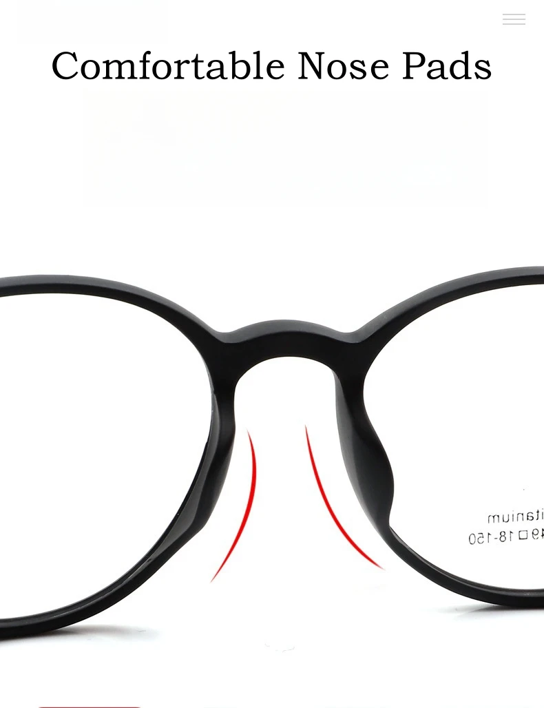 YIMARUILI Ultraleichte, bequeme, flexible TR90-Brille, Retro, rund, Titan, optische Brillengestelle für Herren und Damen – Detail 5