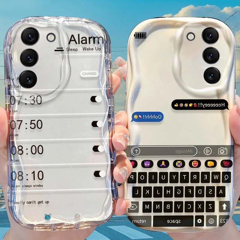 Emoji Message Conversation Case for Samsung Galaxy S25 S24 S23 S22 S21 Ultra Plus S20 FE A73 A72 A71 A56 A55 A54 5G A52 4G Cover