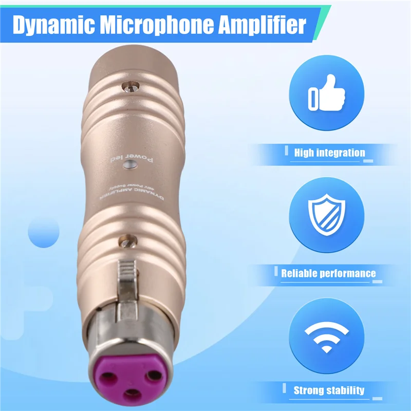 ABMF-Mini 48V ダイナミックマイクプリアンプシングルチャンネルアクティベーターはダイナミックマイクの全指向性を向上させます