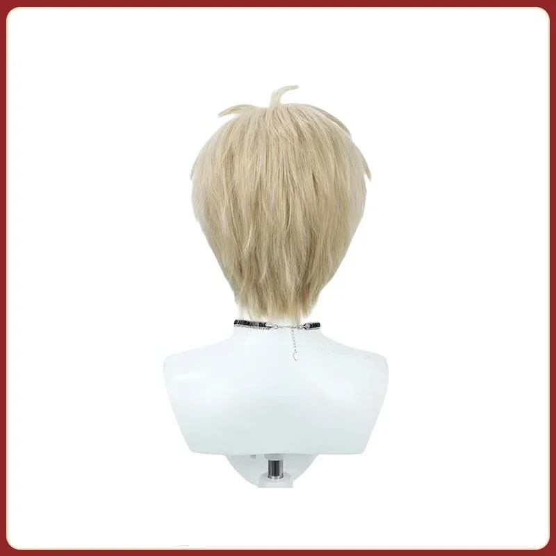 SN88 Anime Delicious in Dungeon Parrucca Cosplay Laios Touden Parrucca Dorata Parrucca di Capelli Corti Uomo Parrucca Cosplay Solo Parrucca Laios Touden Cosplay