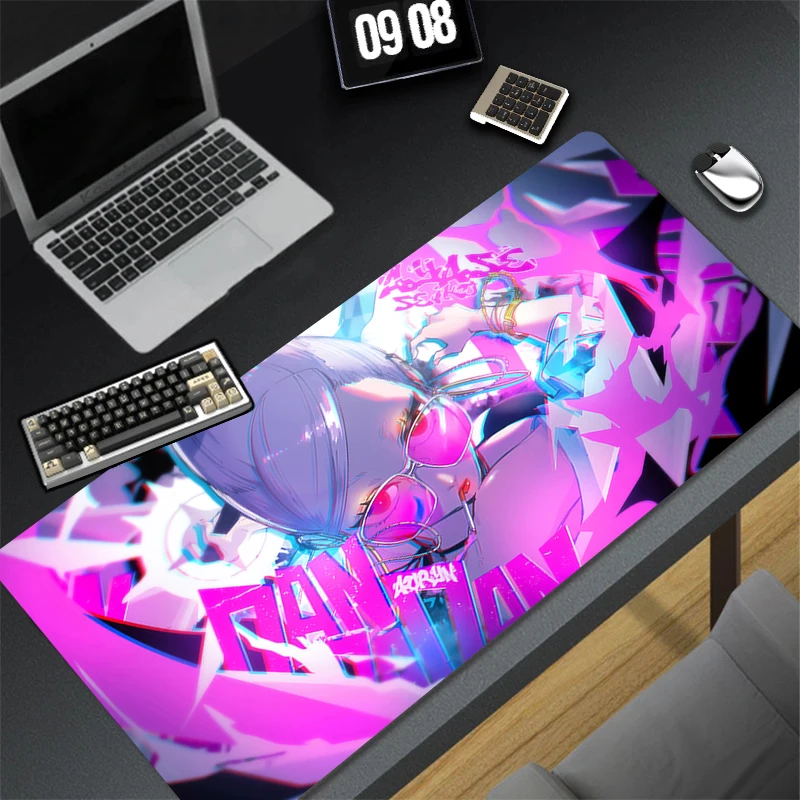 Mouse Pad PC Ayase Momo Takakura Ken Seiko Keyboard Rug Office Laptop Anime Dandadan XXL Desk Mat Black And White Manga Desk Mat