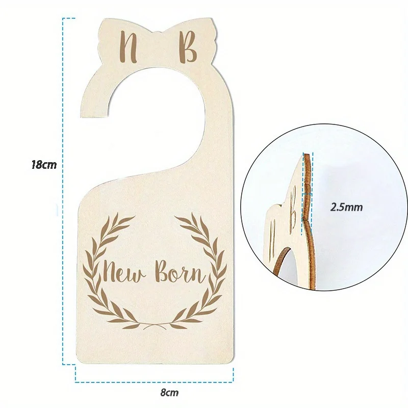 7Pcs/Set Wood Closet Dividers Board with Ages Tag Double Sided Closet Organizer Household Storage Organizer For Dorm