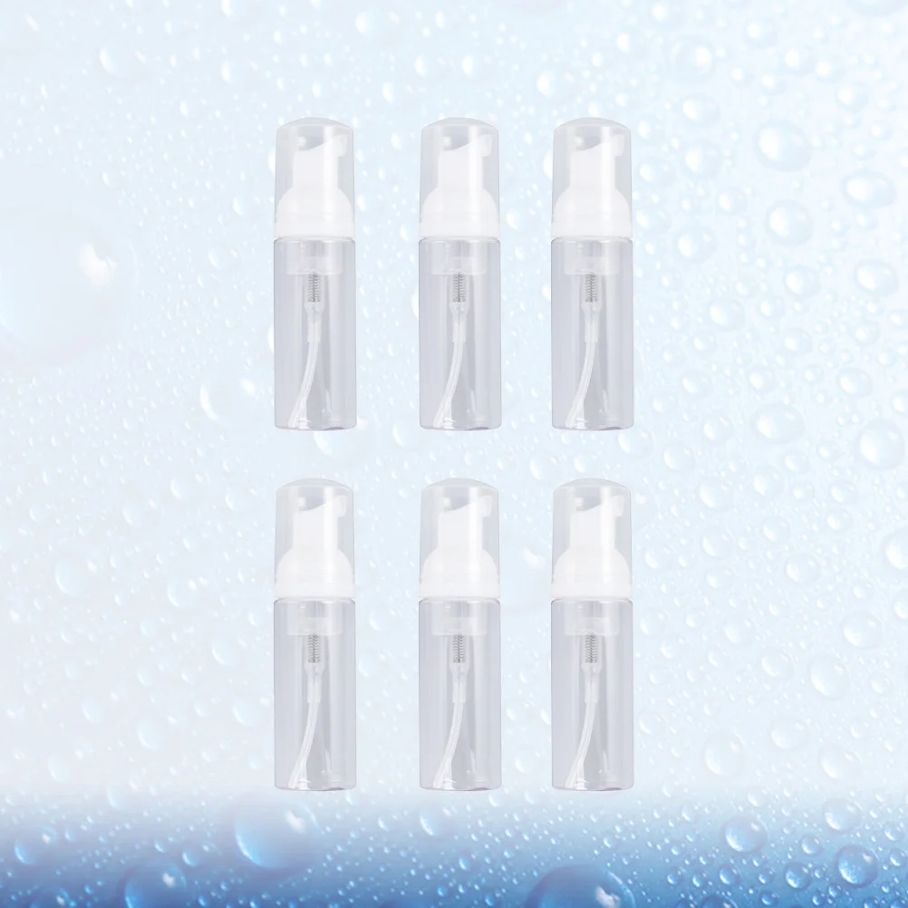 

6pcs 150Ml Foaming Bottle Refillable Press Pump Dispenser For Travel Bathroom Shampoo Lotion Body Wash Empty Bubble