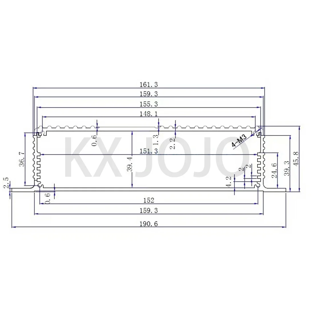 Aluminum Enclosure 190*46*130/155/160/170mm Waterproof Split Type Case Electronic Box DIY Power Housing Instrument Silver/Black