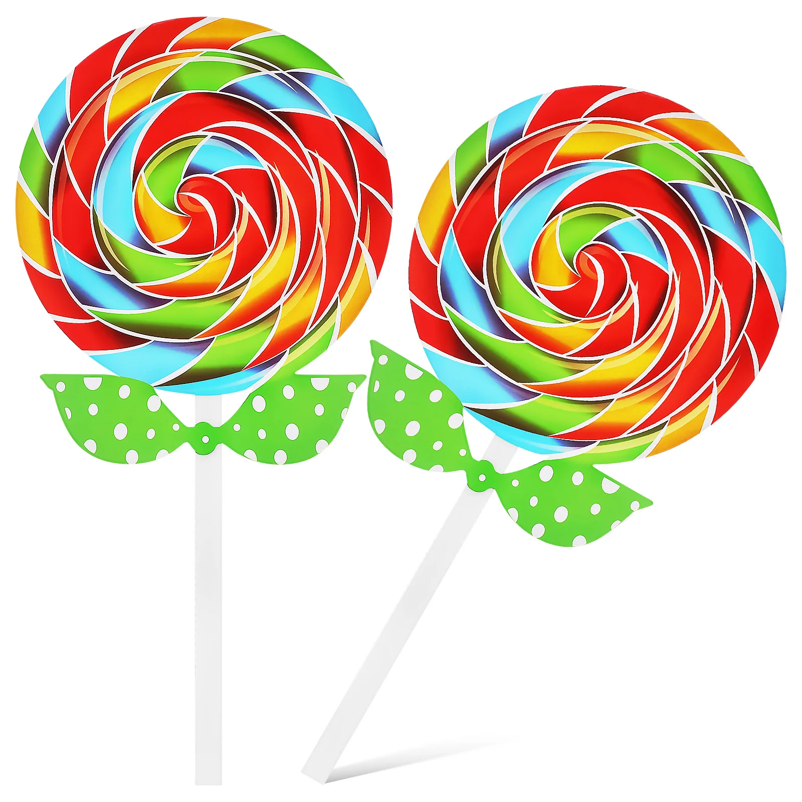 

2Pcs Lollipop Props Large Candyland Decorations Lightweight Fun Photo Props for Outdoor Events and Christmas Parties