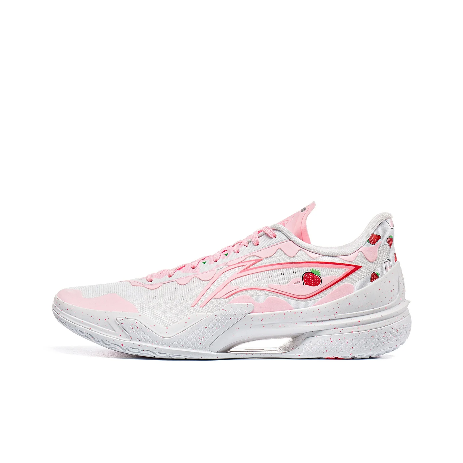 Li Ning Blade 5 Low top Performance Basketball Shoes Men's White Pink ABAU101-10