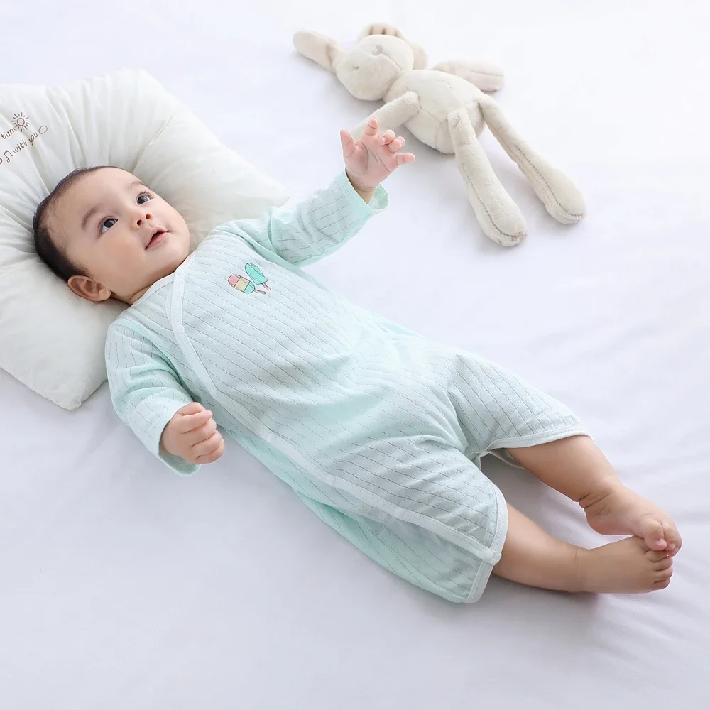 Newborn Baby Summer Homewear Cotton Infant Rompers Soft Baby Bodysuit Breathable Boy Girls Pajamas Baby Clothes 0-18 Months