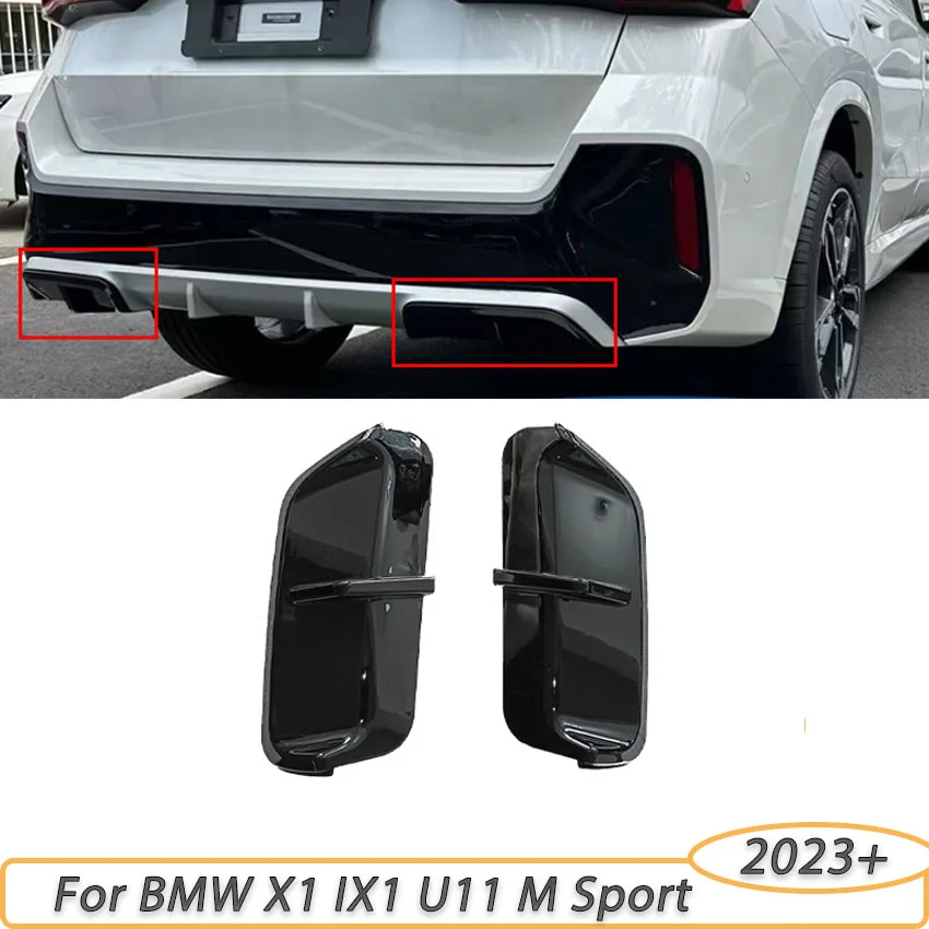 

Car Rear Bumper Diffuser Lip Cover Boot Lower Splitter Spoiler Protector For BMW X1 IX1 U11 M Sport 2023-2025+ Gloss Black ABS