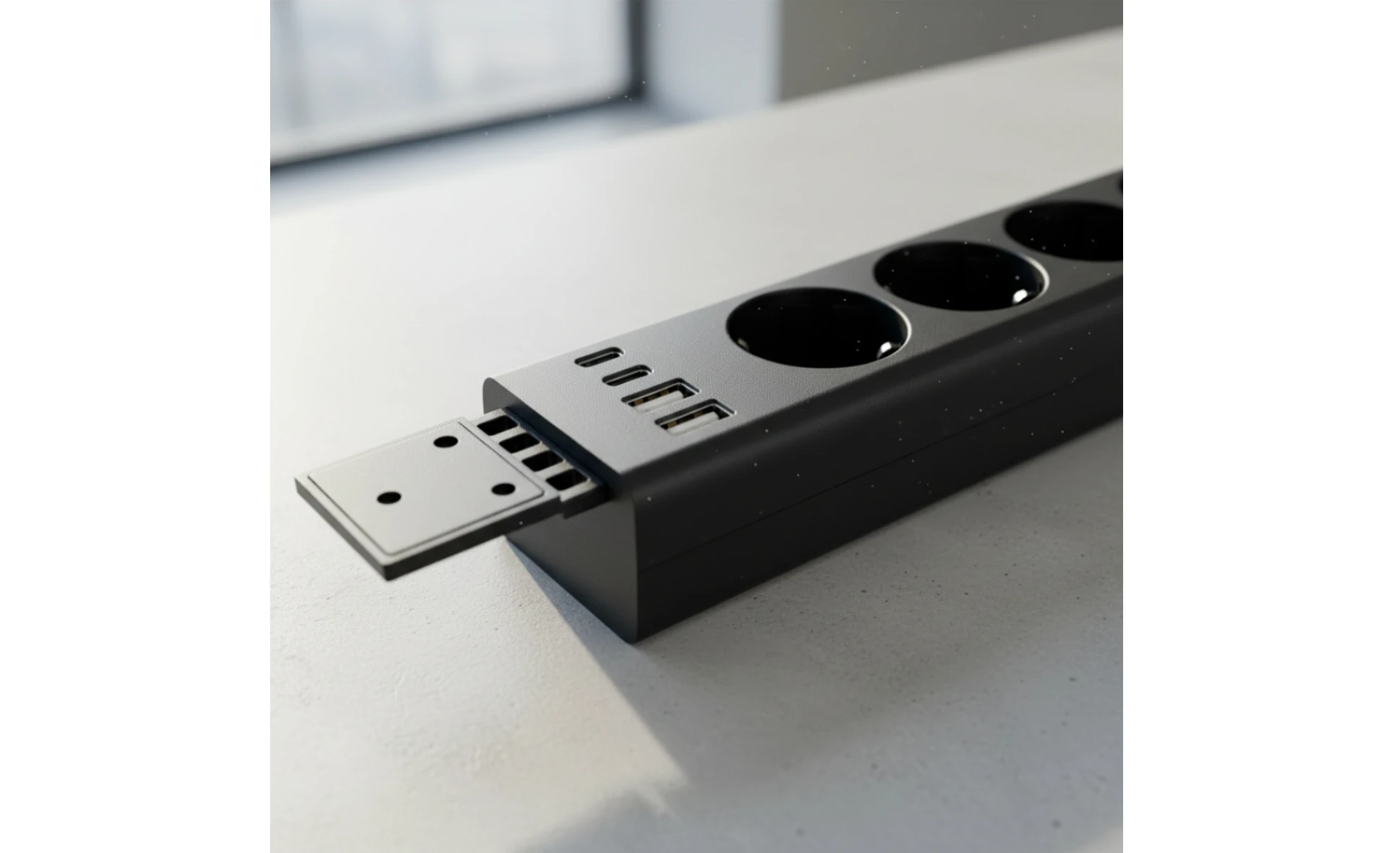 Under Desk Power Strip Space-Saving Power Strip with USB Ports Outlet Safe Ultra-Thin for Telecommuter Workers, Office Under Desk Power Strip Space-Saving Power Strip with USB Ports Outlet Safe Ultra-Thin for Telecommuter Workers, Office