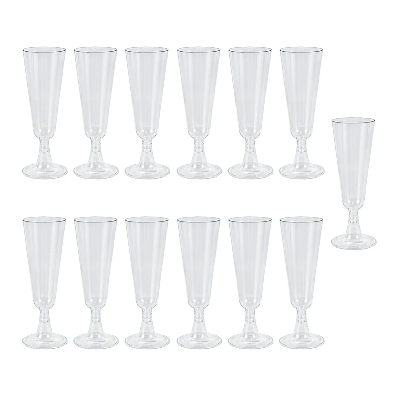 

60Pcs 150Ml Disposable Hard Plastic Champagne Glass Red Wine Glass Goblet Wine Glass Party Festival Event Supplies