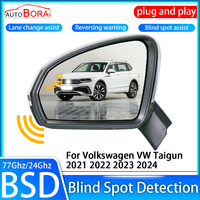 ZhuCamX Car Blind Spot Detection System BSD BSA BSM Sensor Drive Rear Mirror Monitoring for Volkswagen VW Taigun 2021~2024