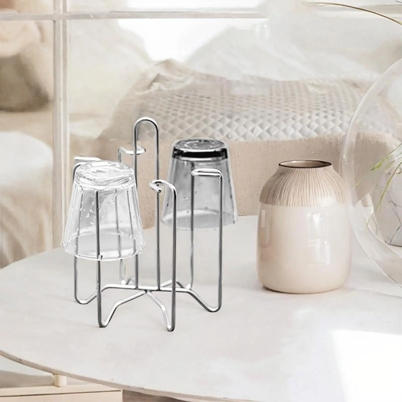 

Mug Organizer Vertical Bottle Drying Rack for Tea Cups Bottles Coffee Cup