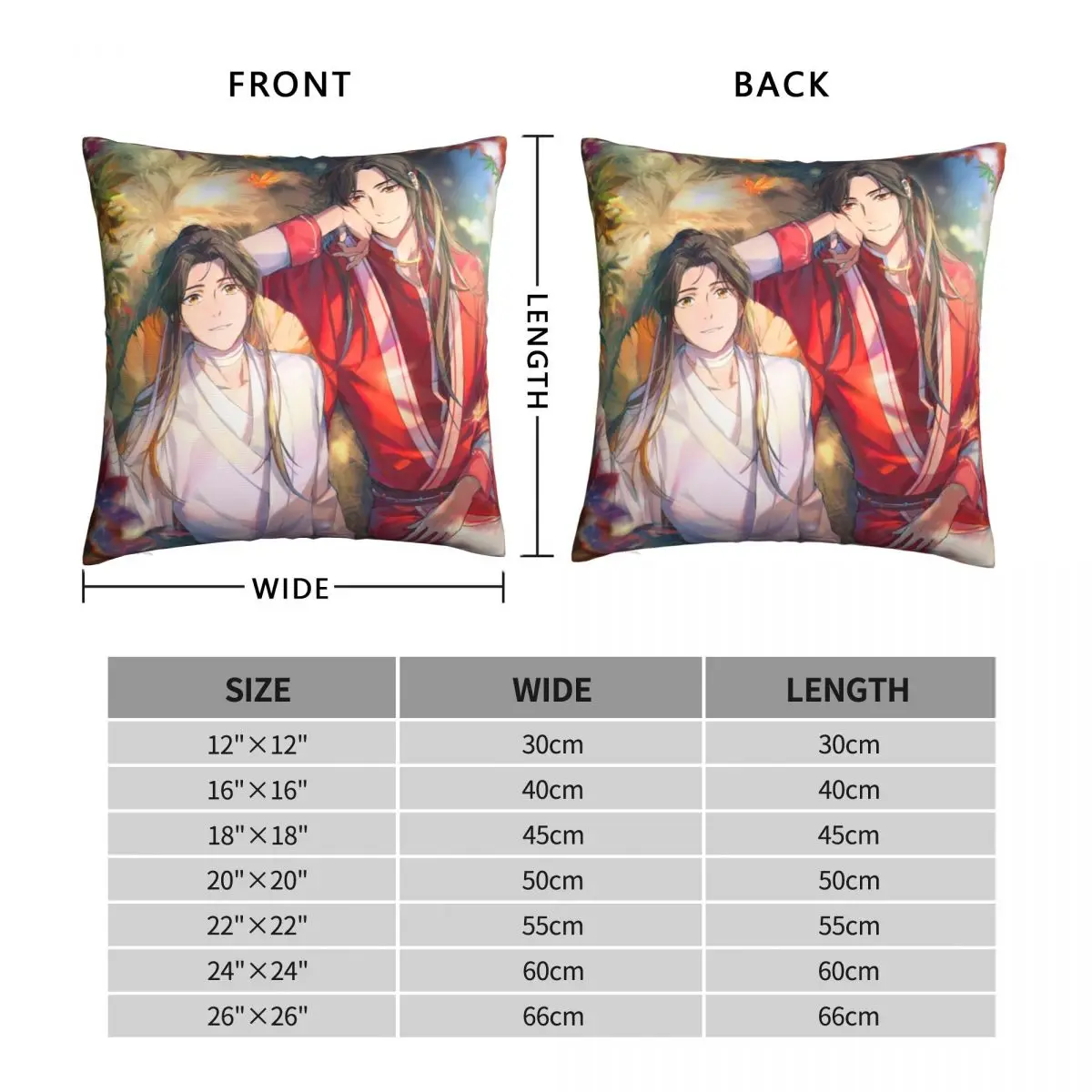 TGCF Hualian Square Pillowcase Polyester Linen Velvet Printed Zip Decor Home Cushion Cover