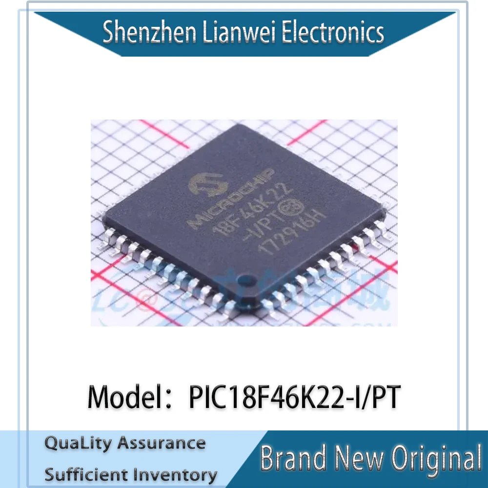 

100% New Original 18F46K22 PIC18F46K22-I/PT PIC18F46K22 IC MCU Chipset TQFP-44