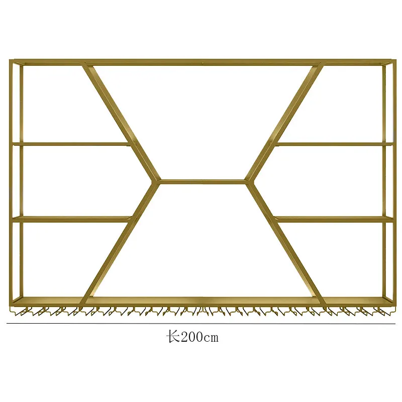 European Design Wine Cabinet Simple Minimalist Aesthetic Vintage Wine Cabinet Rustic Wall Lighted Metal Estante Bar Furniture