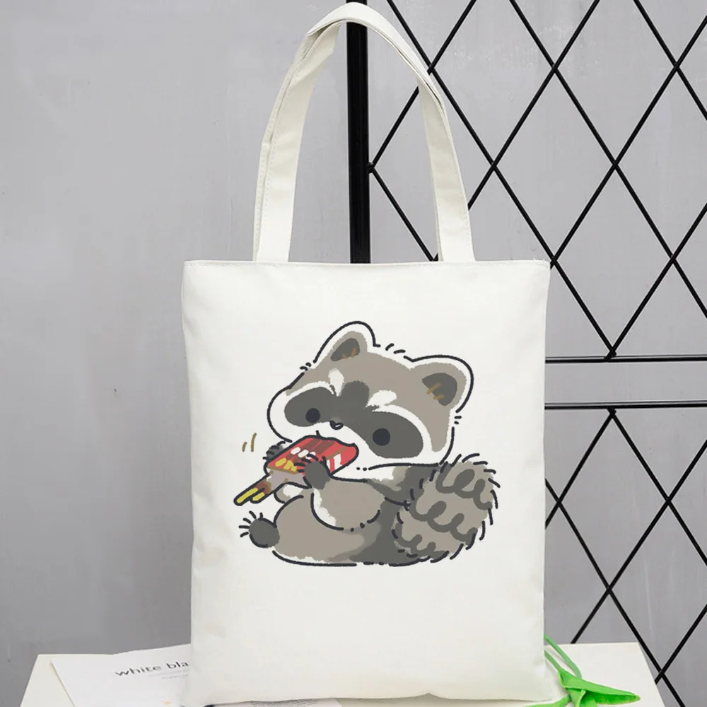 Mapache shopping bag grocery handbag bolso canvas jute bag bag sacola ecobag custom