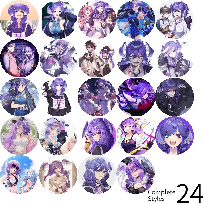 Selen Tatsuki Badge Brooch Vtuber Virtual YouTuber anchor Peripherals Pin Lapel Peripheral Hat Anime Peripheral Trinket Creative