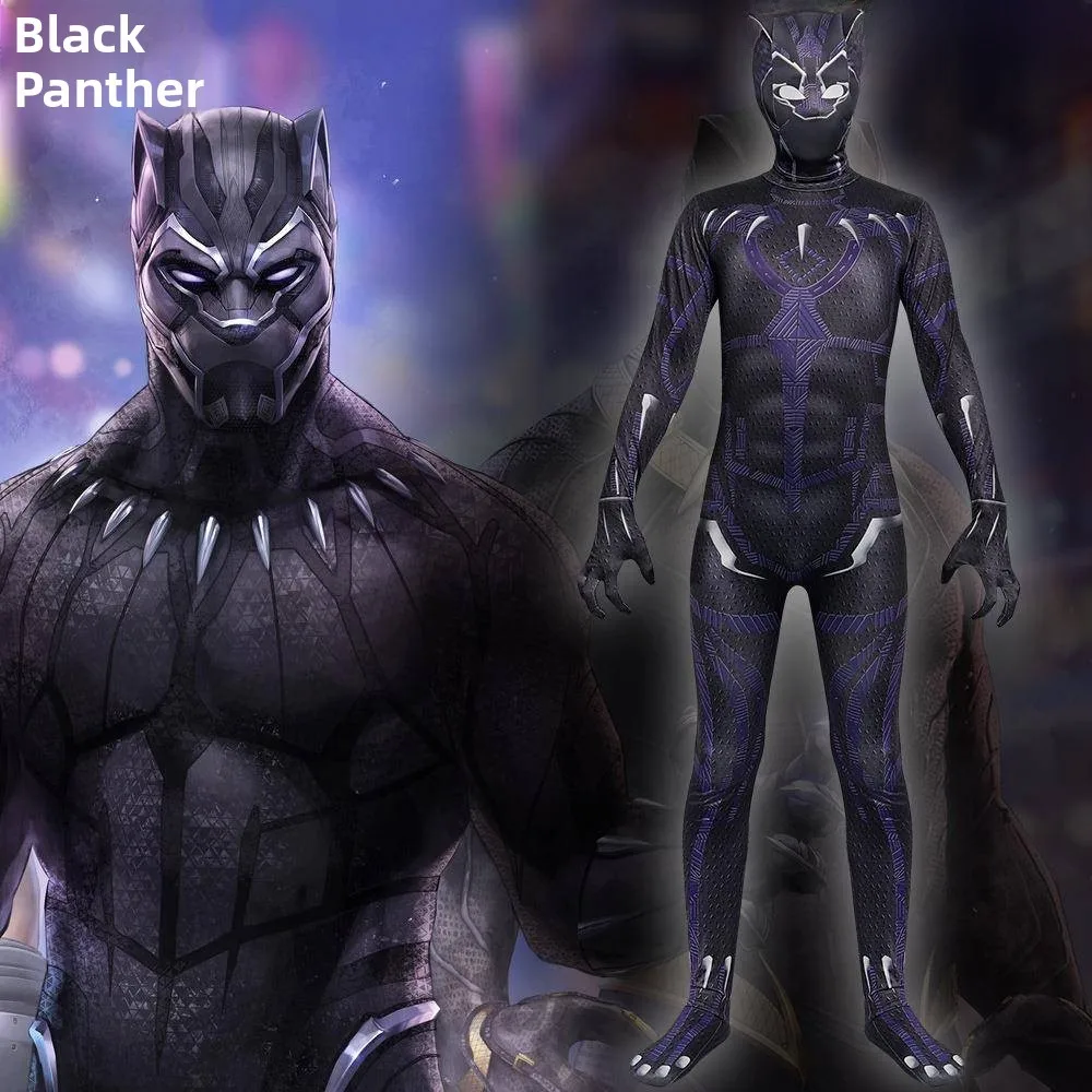 Adult loween Cosplay Performance Suit Bla Panther Tight Clothes One-Piece Costume Women's Faion Winter  No Brand
