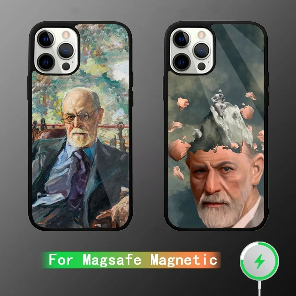 Sigmund Psychoanalysis Freud Phone Case For iPhone 15,14,13,12,11,Plus,Pro,Max Mini Magsafe Magnetic Wireless Charging