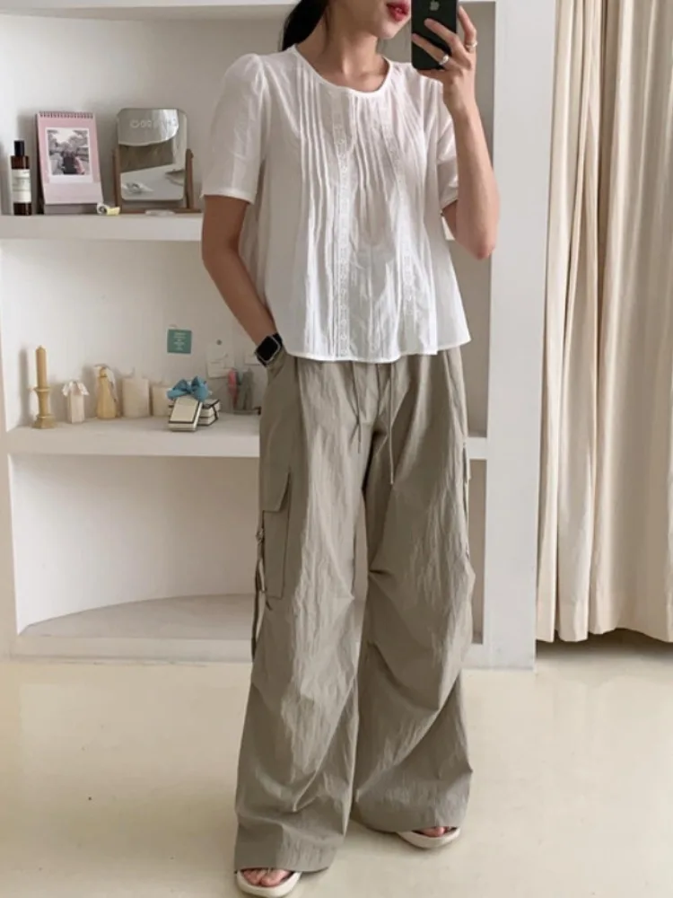 ลูกไม้หวาน ort Sve ตุ๊กตา irt Chic Fre Anti-Aging โรแมนติกจีบ Splicing Forest System Gentle ผู้หญิงเสื้อ