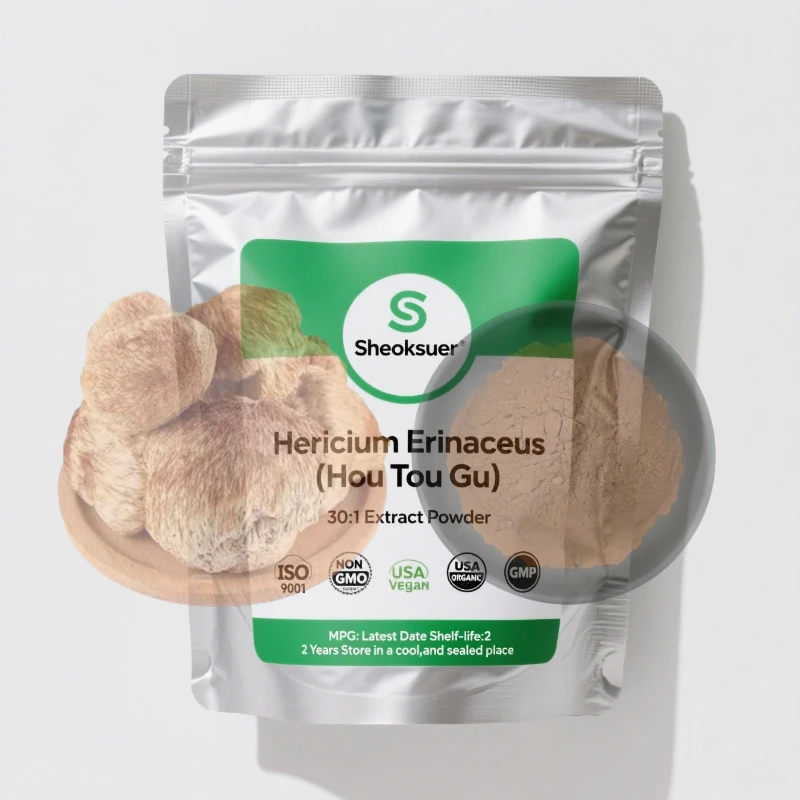 

Global Customized Proportion Packaging Lions Mane Mushroom Extract Powder Bulk Hericium Erinaceus Out Packing Aluminum Foil Bag