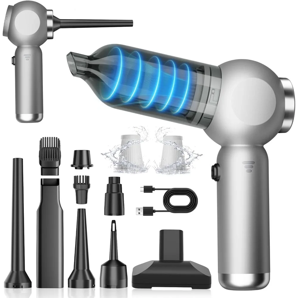 

Airifypro 6 in 1 Car Vacuum Portable Cordless, 20000PA Mini Vacuum Cleaner High Power Brushless Motor, Handheld Vacuum Compresse