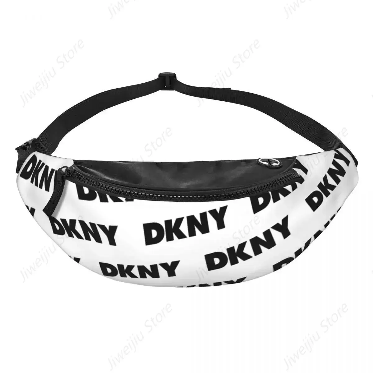 Black DKNYs Fanny Pack Women Men Cool Crossbody Waist Bag for Hiking Phone Money Pouch