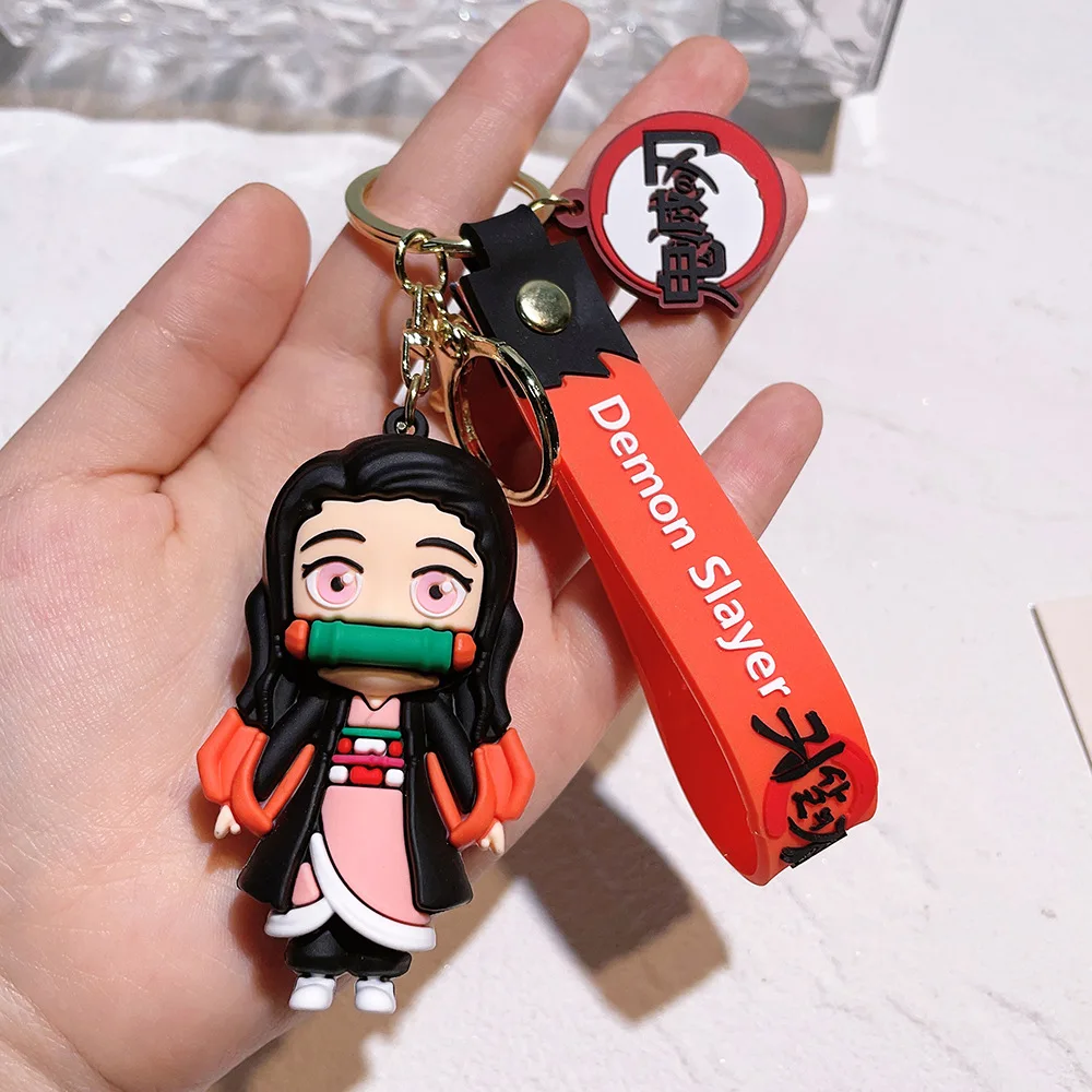 Porte-clés lame de fantôme Demon Slayer Kimetsu No Yaiba, pendentif de sac mignon, clé de voiture, cadeau pour Fans, accessoires bijoux Anime, nouvelle collection