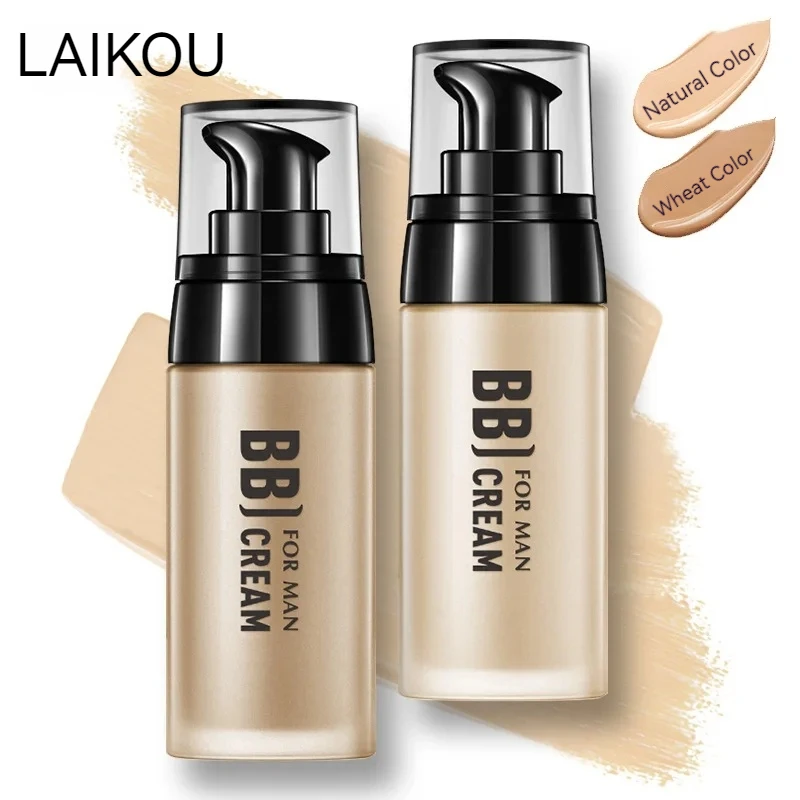 

BB Cream For Men Full Coverage Facial Concealer Long Lasting Makeup Foundation Waterproof Men BB Liquid Foundation Cosmetics