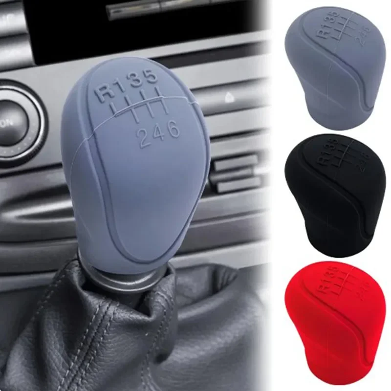 Car Silicone Gear Shift Knob Cover Gear Shift Non-Slip Grip Handle Protective Covers Manual 5 6-speed Car Interior Accessories
