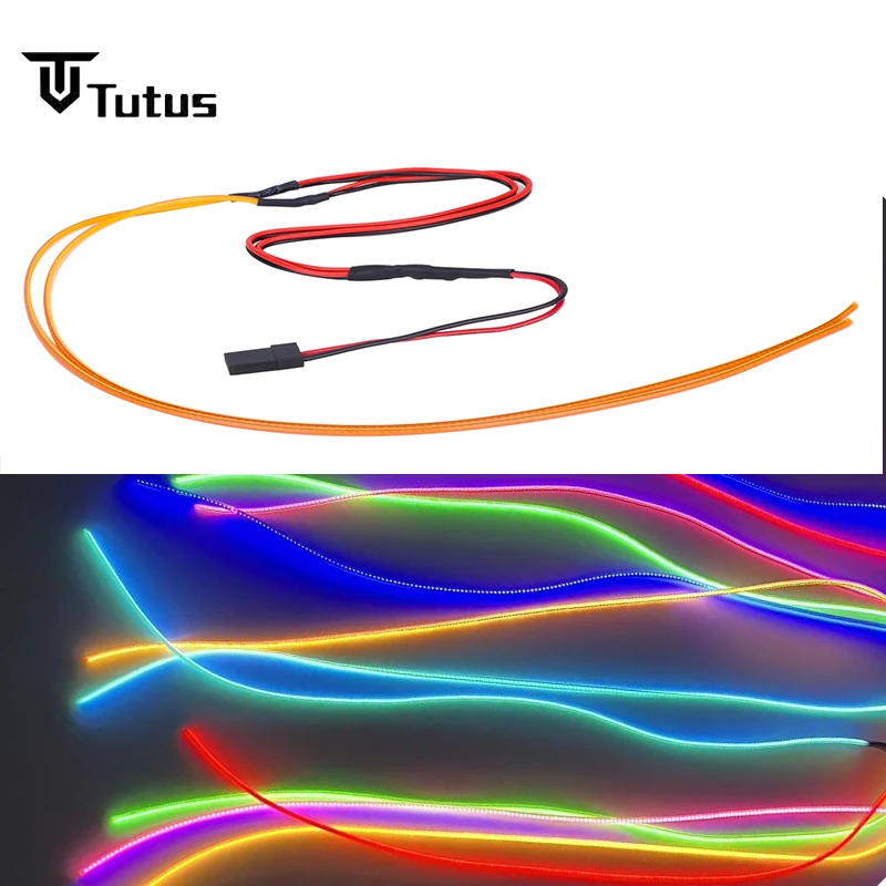 1/18 1/24 RC Cars SCX24 TRX4M Upgrade Parts DIY Accessories LED Strip Lights Night Spotlight Flexible Cuttable Decoration